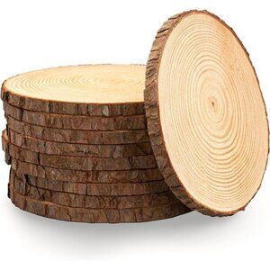 Set of (10) 10-11 inch Wood Slices for centerpieces! (10 inch)